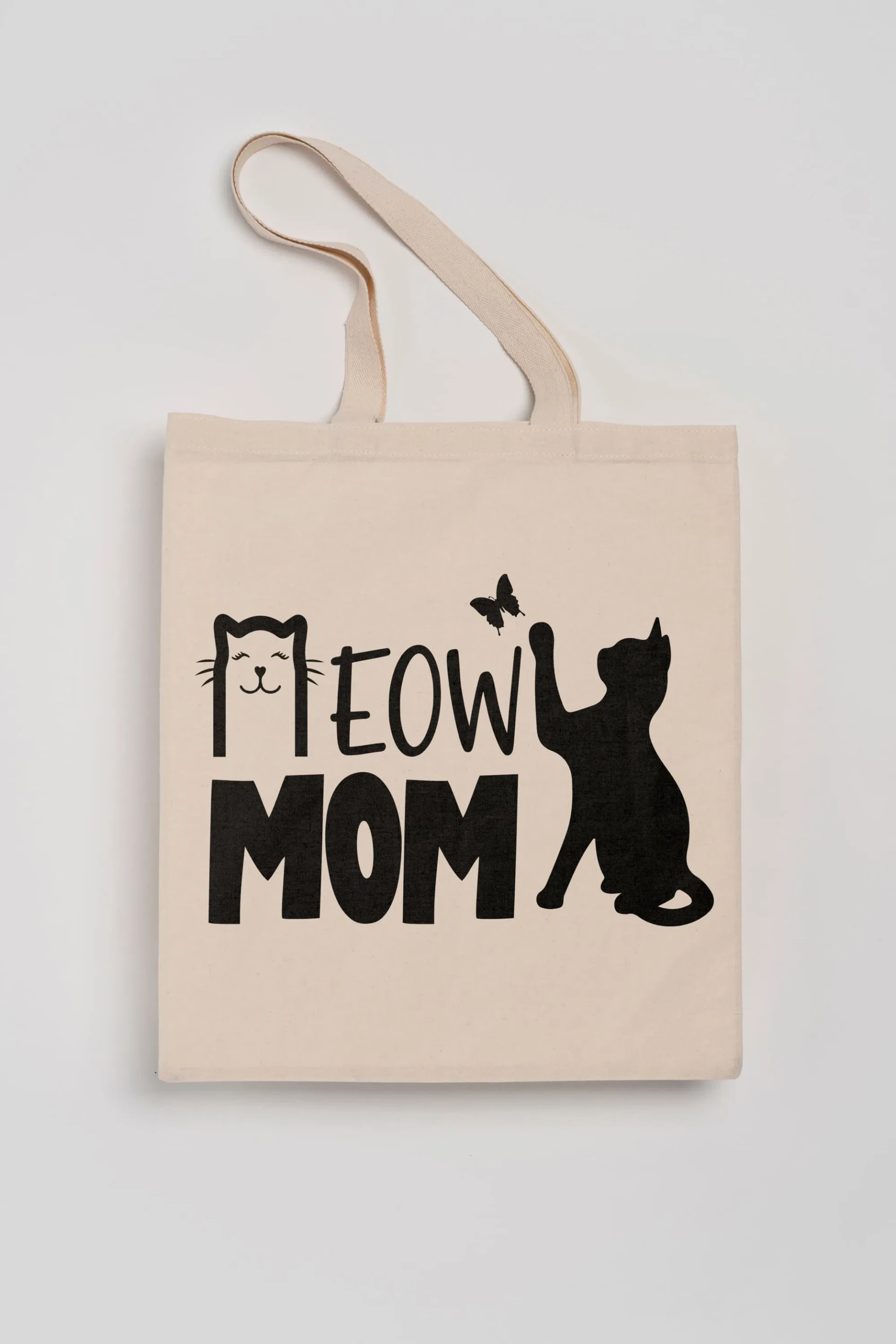 Πάνινη τσάντα για βιβλία και ψώνια, Meow mom